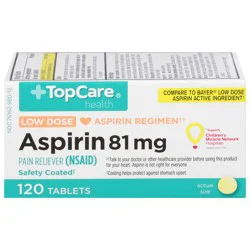 TopCare TOP CARE Topcare Adult Low Dose Aspirin 81 Mg, Enteric Coated Tablets