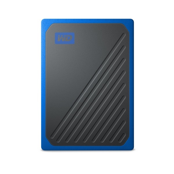 slide 1 of 3, Western Digital My Passport Go Portable External Solid State Drive, 2Tb, Wdbmcg0020Bbt-Wesn, Black/Cobalt, 1 ct