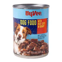 Hy-Vee Dog Food, Beef Cuts In Gravy