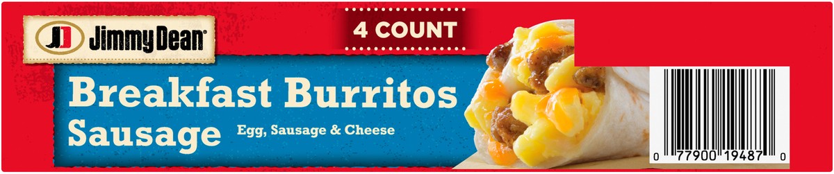 slide 5 of 8, Jimmy Dean Breakfast Burritos with Egg, Sausage, and Cheese, Frozen, 4 Count, 481.94 g