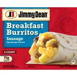 Jimmy Dean Frozen Sausage Breakfast Burritos, 4 ct