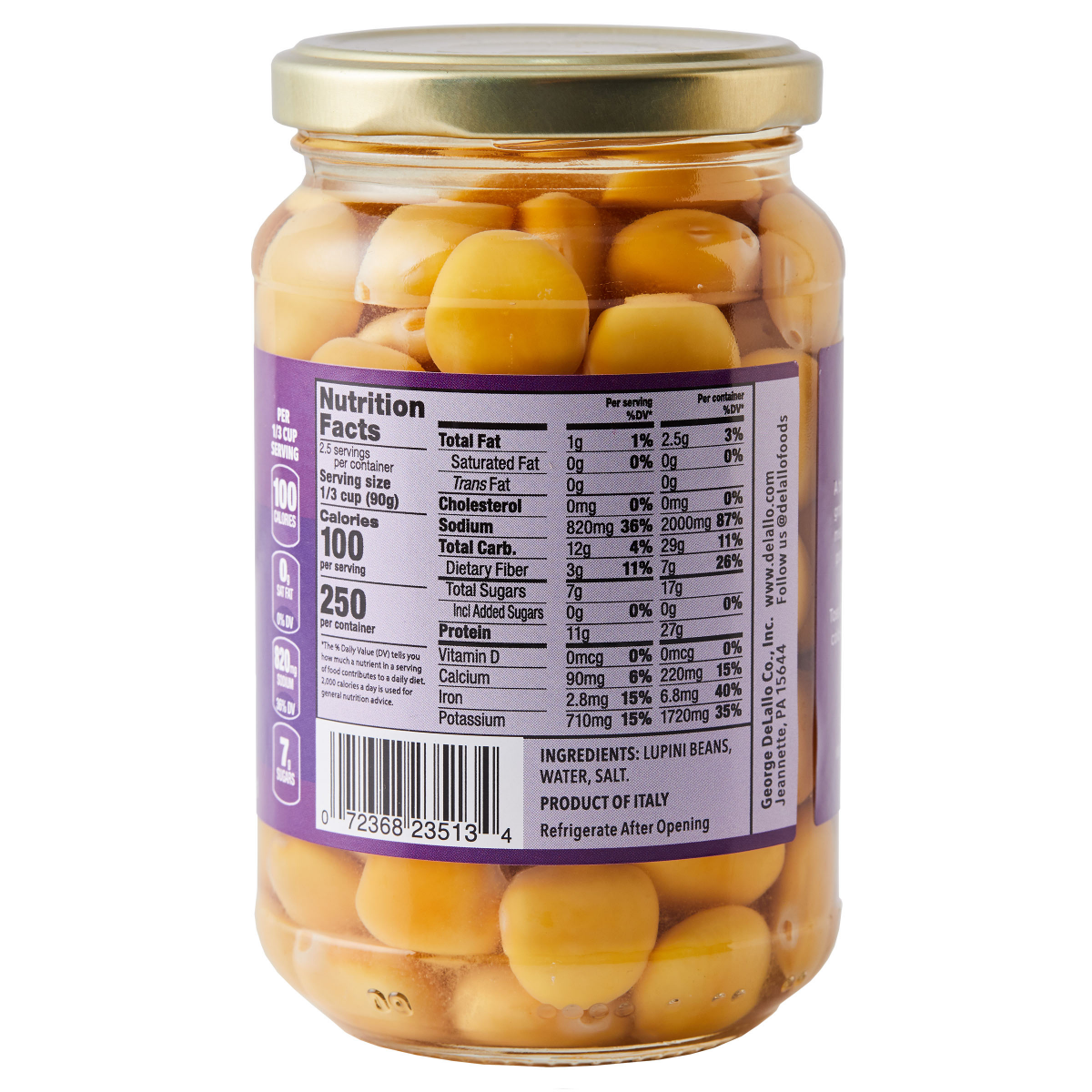 slide 8 of 9, DeLallo Imported Italian Lupini Beans, 13 oz