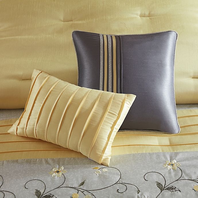 slide 10 of 17, Madison Park Serene King Comforter Set - Yellow, 7 ct