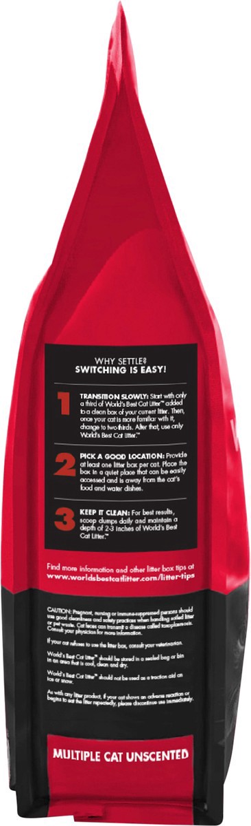 slide 5 of 7, World's Best Cat Litter Multiple Cat Unscented Cat Litter 15 lb, 15 lb