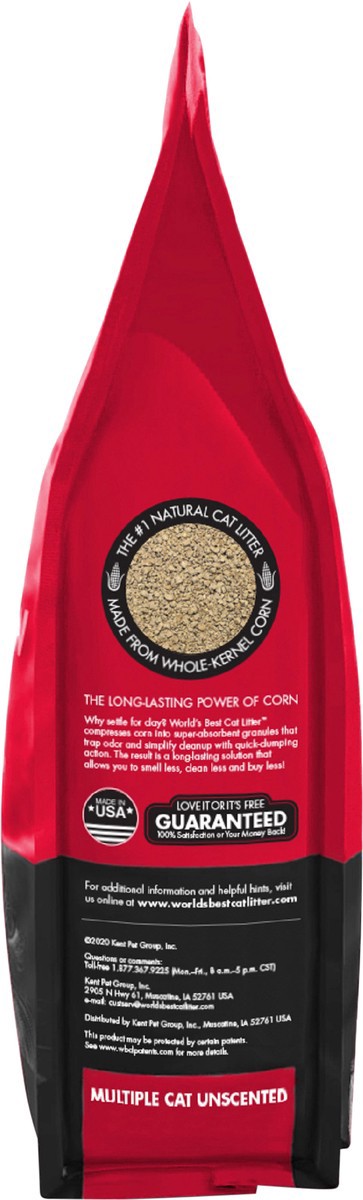 slide 7 of 7, World's Best Cat Litter Multiple Cat Unscented Cat Litter 15 lb, 15 lb