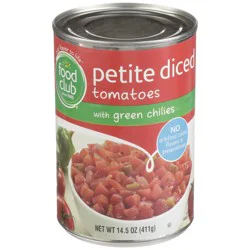Food Club Diced Tomatoes With Green Chilies
