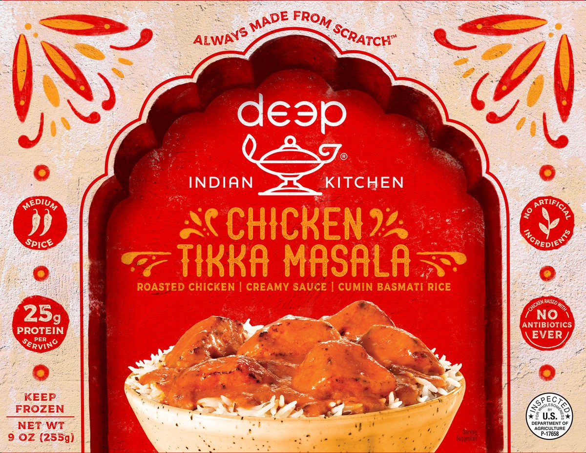 slide 1 of 9, Deep Indian Kitchen Chicken Tikka Masala with Cumin Rice, 9 oz