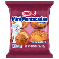Bimbo Mini Mantecadas con Nuez Mini Muffins, 4 count, 4.34 oz