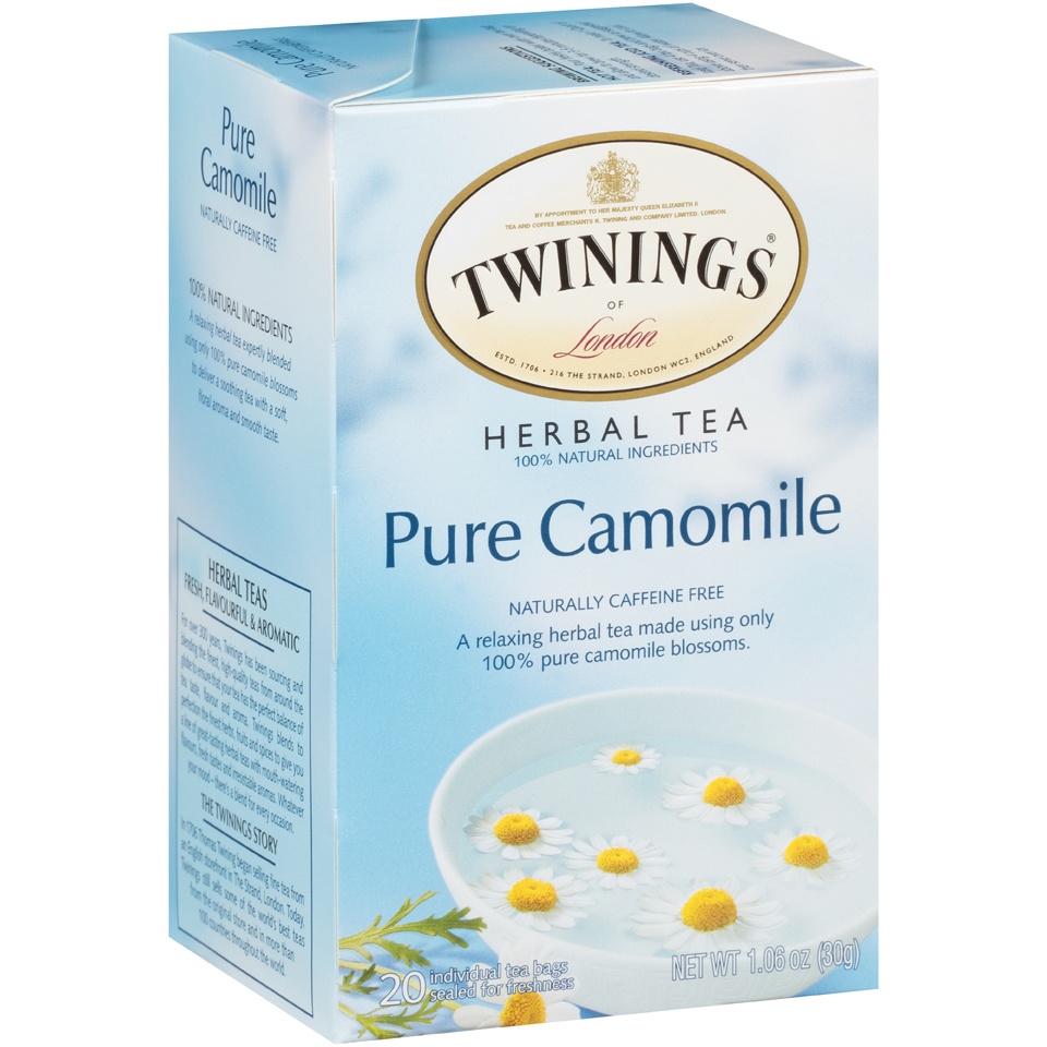 slide 2 of 7, Twinings Pure Camomile Herbal Tea Bags, 20 ct; 1.06 oz