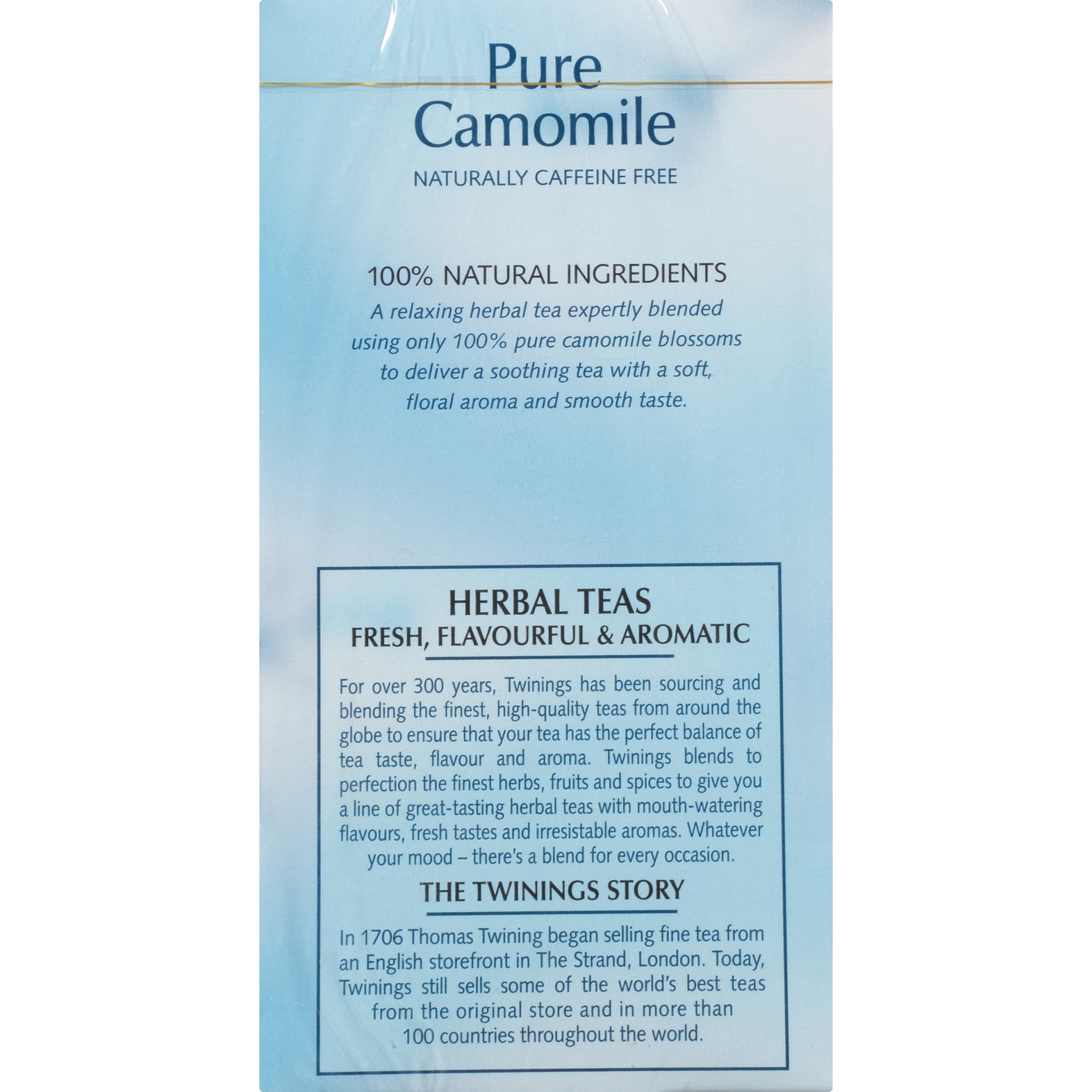 slide 4 of 7, Twinings Pure Camomile Herbal Tea Bags, 20 ct; 1.06 oz