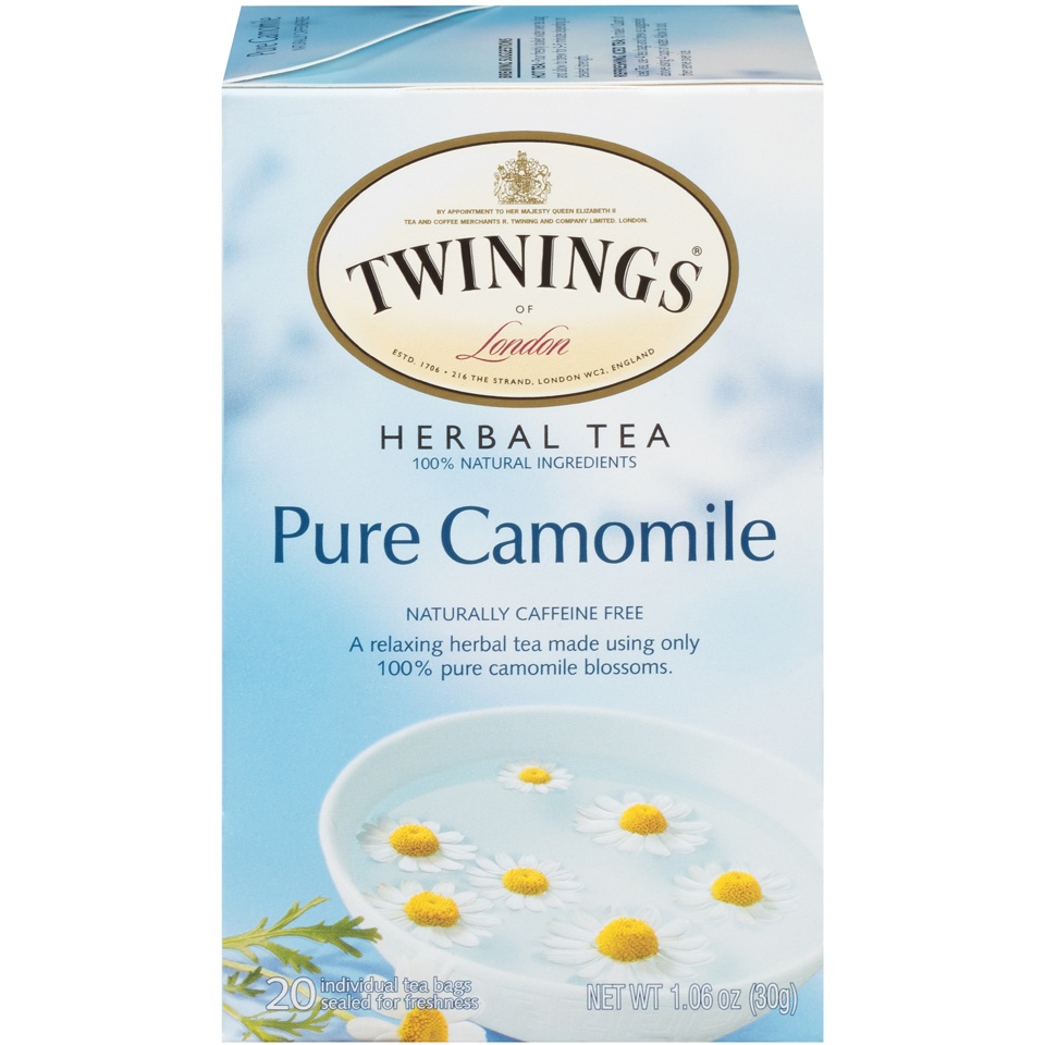 slide 1 of 7, Twinings Pure Camomile Herbal Tea Bags, 20 ct; 1.06 oz