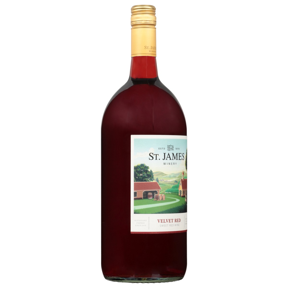 slide 8 of 10, St. James Winery Velvet Red 1.5 l, 1.5 l
