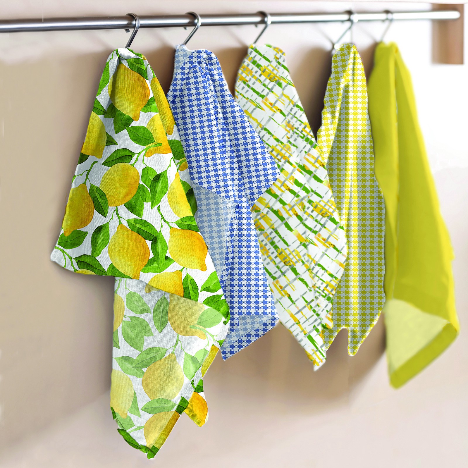 slide 3 of 4, Lemon Cotton Fabric By Loops & Threads, 18 in x 21 in