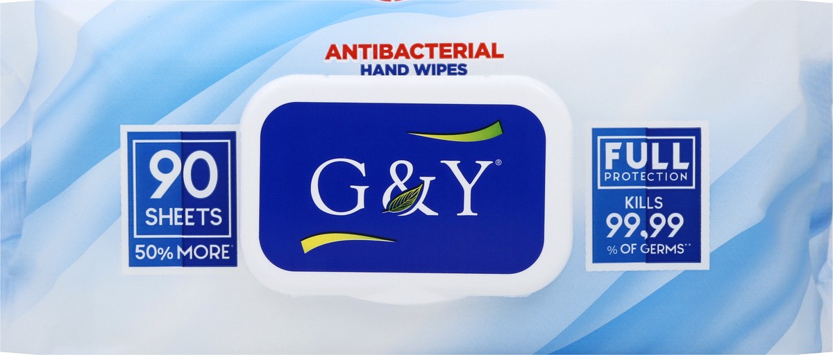 slide 9 of 12, G & Y Antibacterial Hand Wipes 90 ea, 90 ct