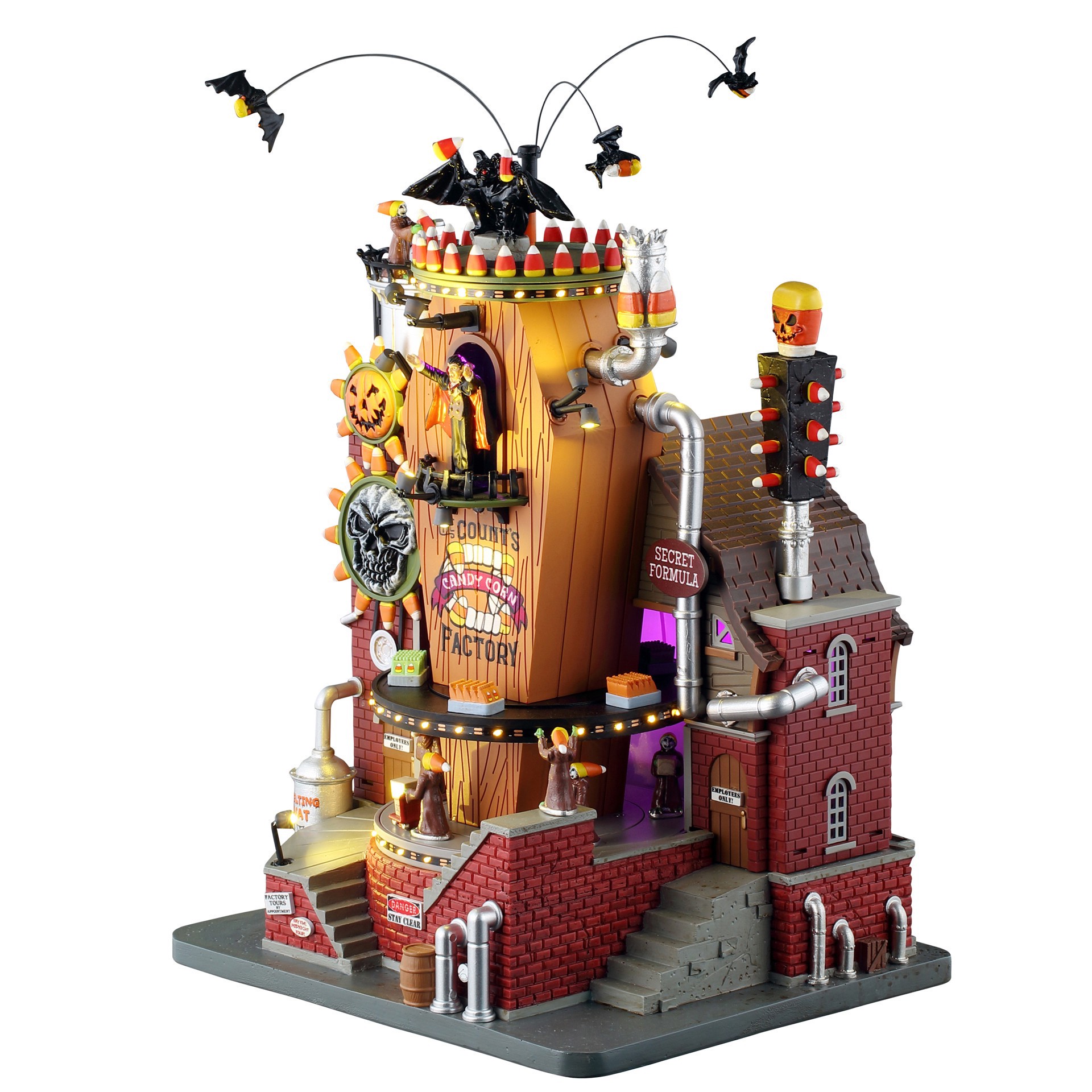 slide 6 of 6, Lemax Spooky Town The Count's Candy Corn Factory, 13 in x 9 in x 8 in