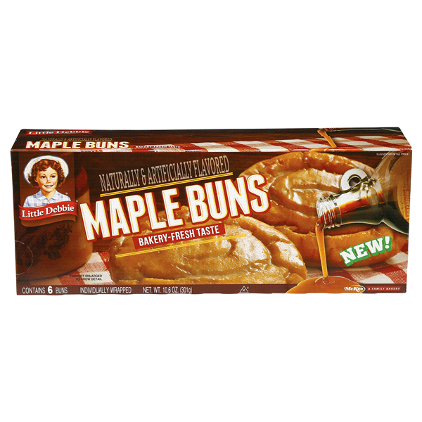 slide 1 of 1, Little Debbie Maple Buns, 6 ct