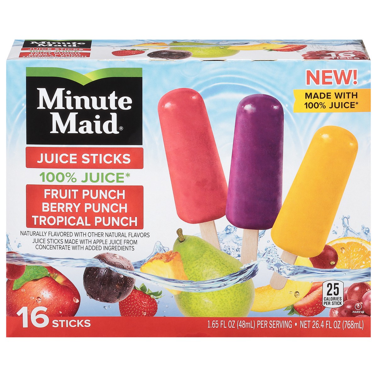 slide 1 of 1, Minute Maid Juice Sticks Sticks - 16 ct, 16 ct; 26.4 oz