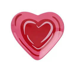 Holiday Home Valentine's Day Heart Plate - Pink and Red
