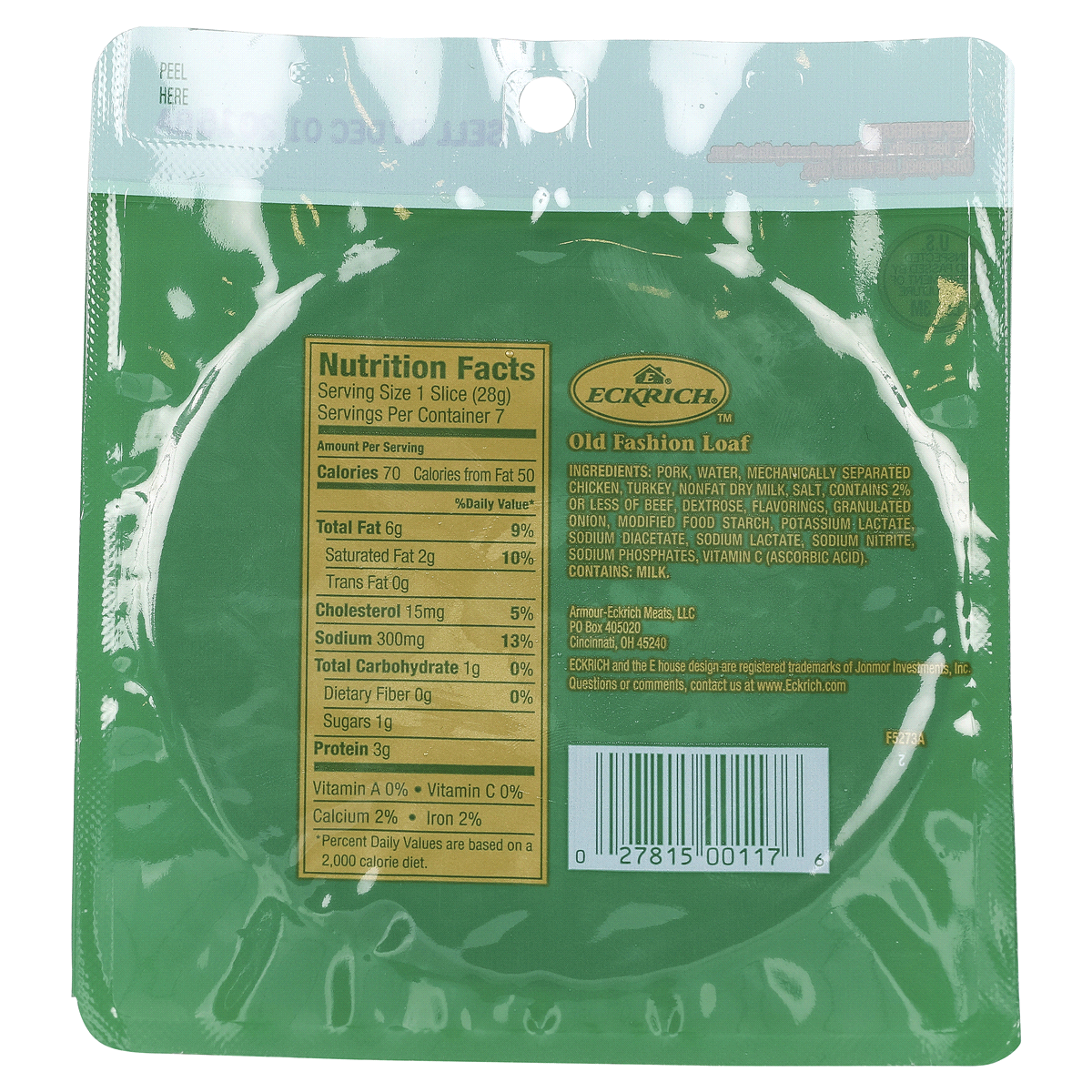 slide 2 of 2, Eckrich Lunchmeat Old Fashion Loaf, 7 oz