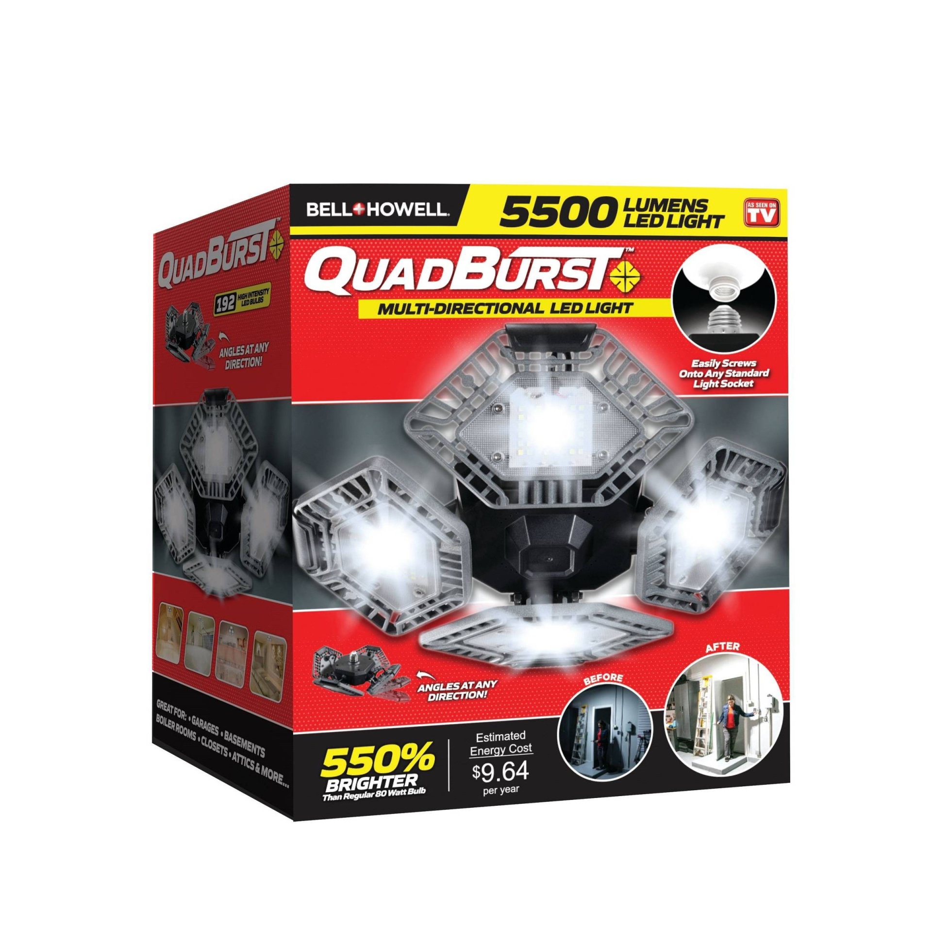 slide 1 of 1, Bell + Howell Quadburst LED Light, 1 ct