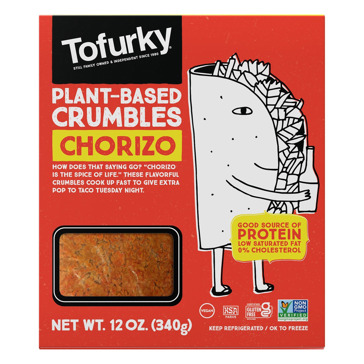 slide 1 of 5, Tofurky Ground Chorizo, 12 oz