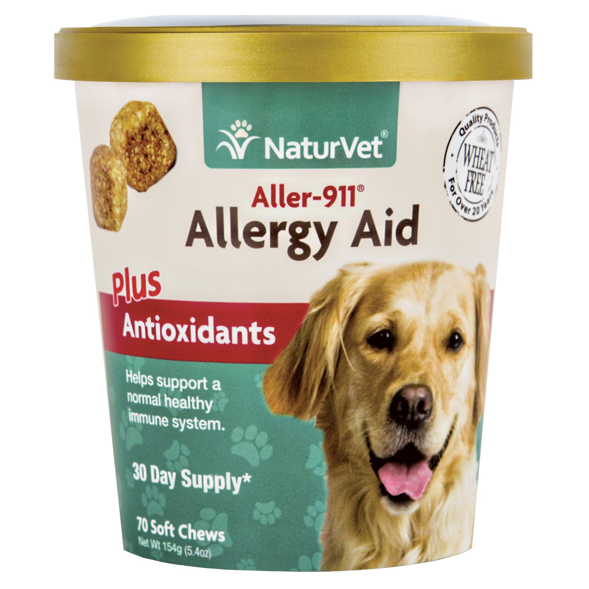 slide 1 of 1, NaturVet Aller-911 Allergy Aid Dog Soft Chews, 70 ct