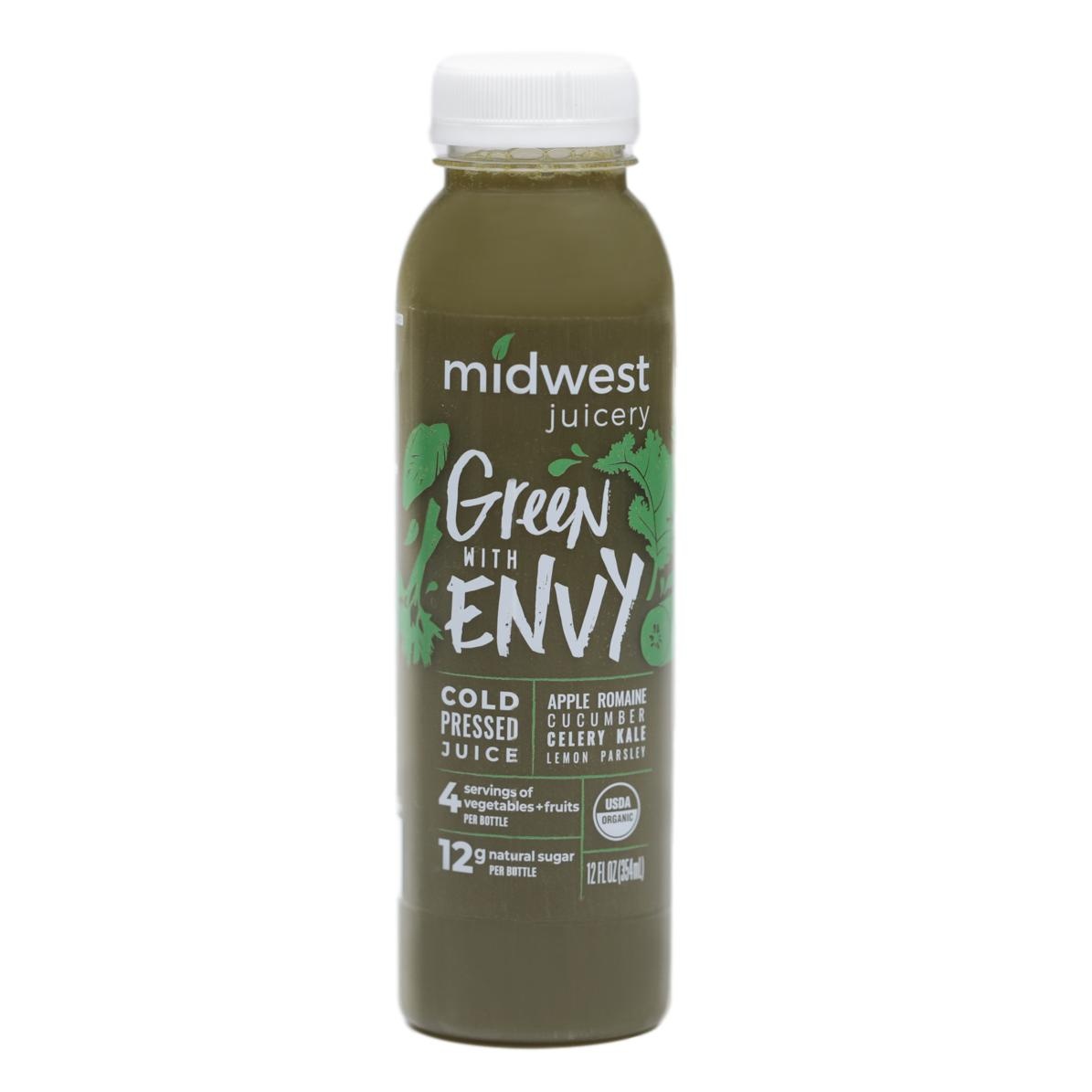 slide 1 of 1, Midwest Juicery Green With Envy - 12 oz, 12 oz