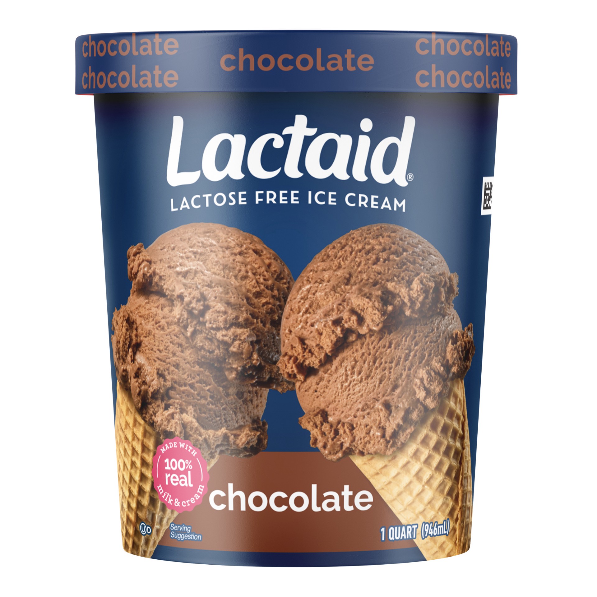 slide 1 of 9, Lactaid Chocolate Ice Cream, 1 Quart, 1 qt