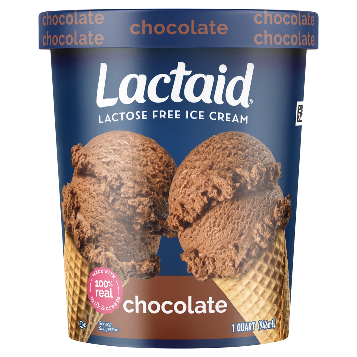slide 1 of 9, Lactaid Chocolate Ice Cream, 1 Quart, 1 qt
