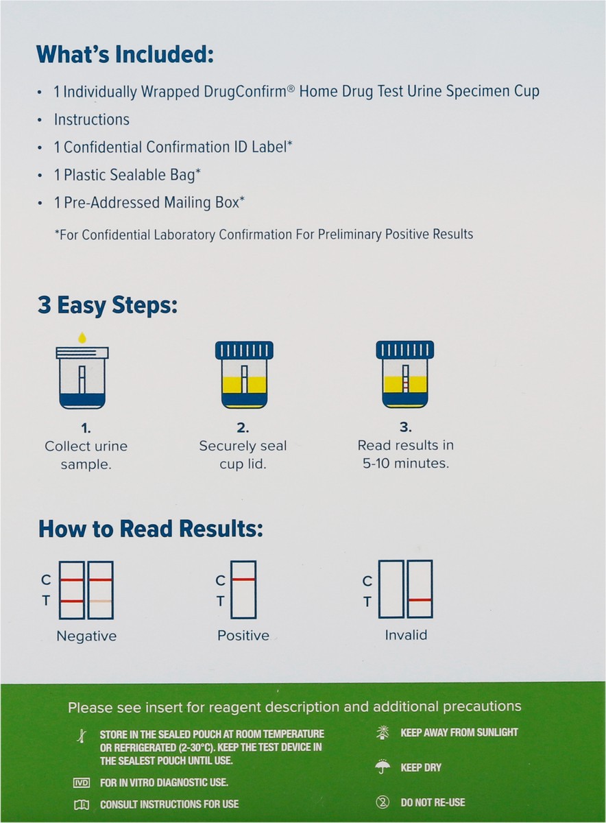 slide 3 of 9, DrugConfirm Marijuana Home Drug Test 1 ea, 1 ct