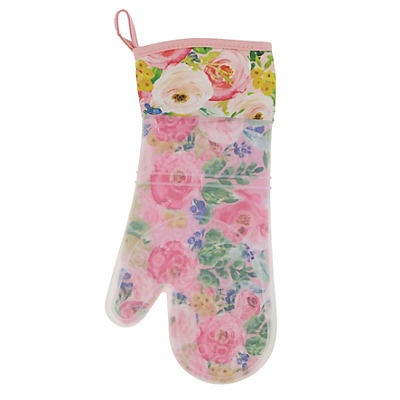 slide 1 of 1, Haven & Key Mother's Day Collection Floral Silicone Thumb Mitt, 1 ct