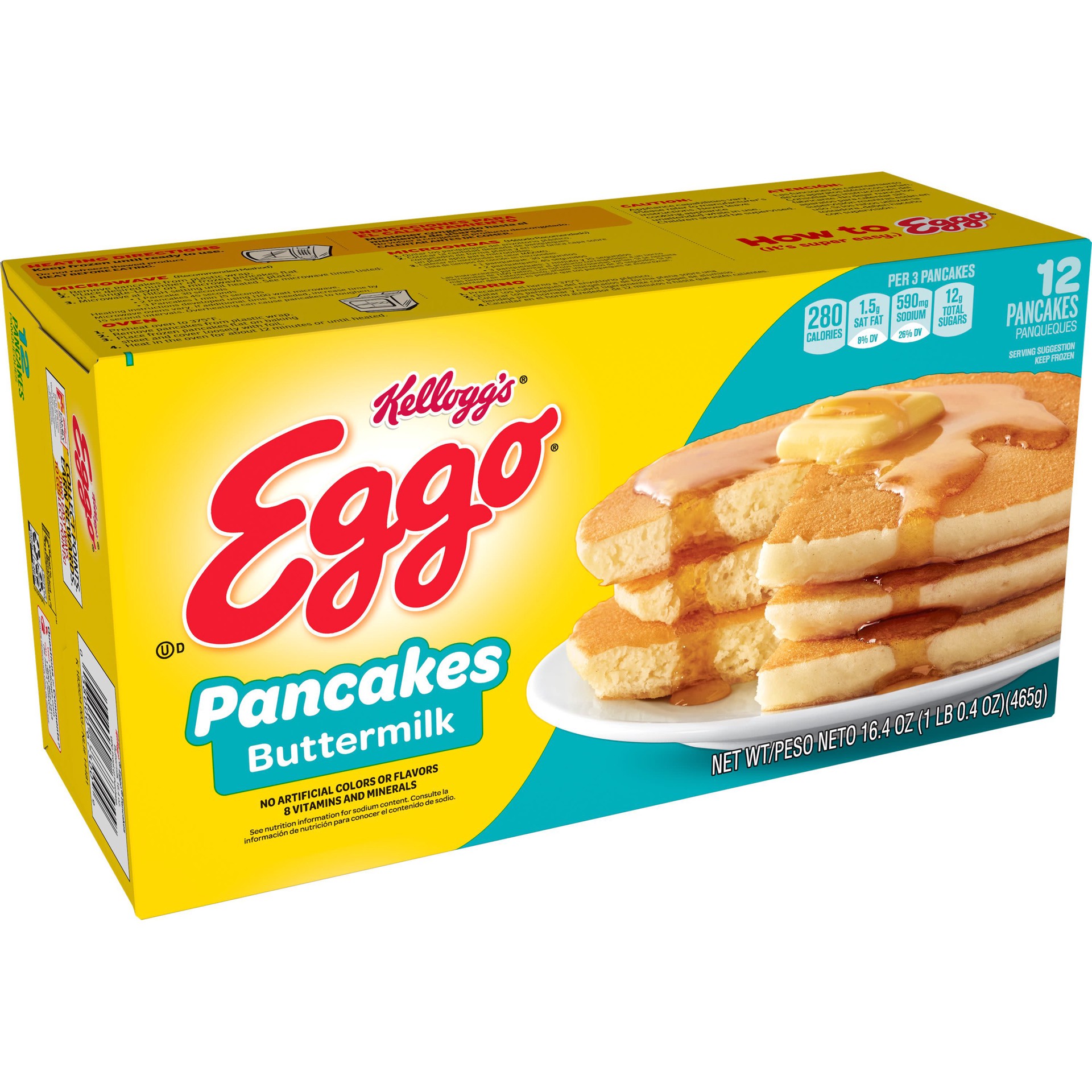slide 1 of 4, Eggo Buttermilk Frozen Pancakes, 16.4 oz