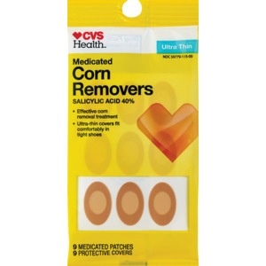 slide 1 of 1, CVS Health Medicated Ultra Thin Corn Removers, 9 ct