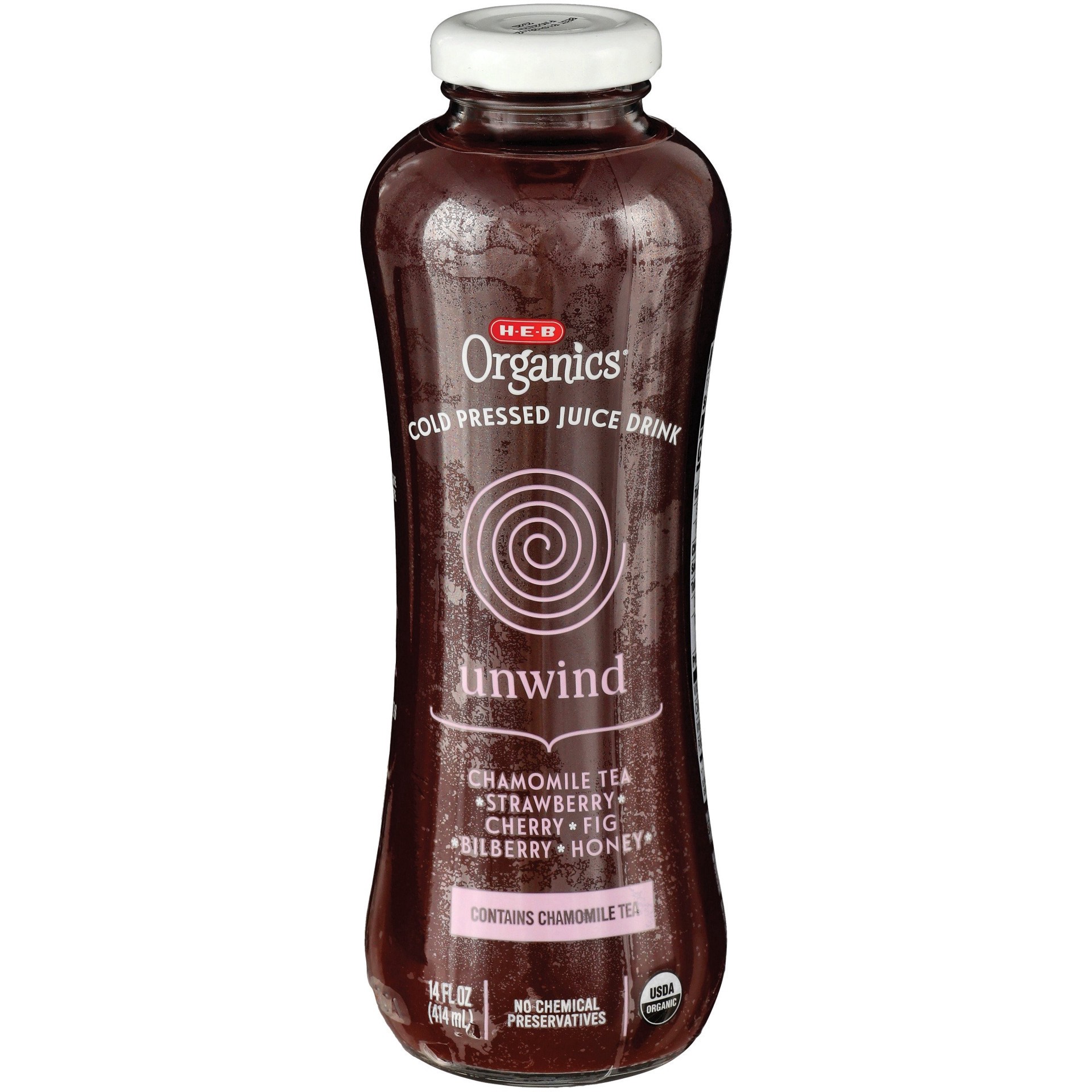 slide 1 of 1, H-E-B Organics Unwind Cold Pressed Juice - 14 oz, 14 oz