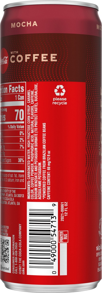 slide 3 of 7, Coca-Cola with Coffee Mocha Can, 12 fl oz, 12 fl oz