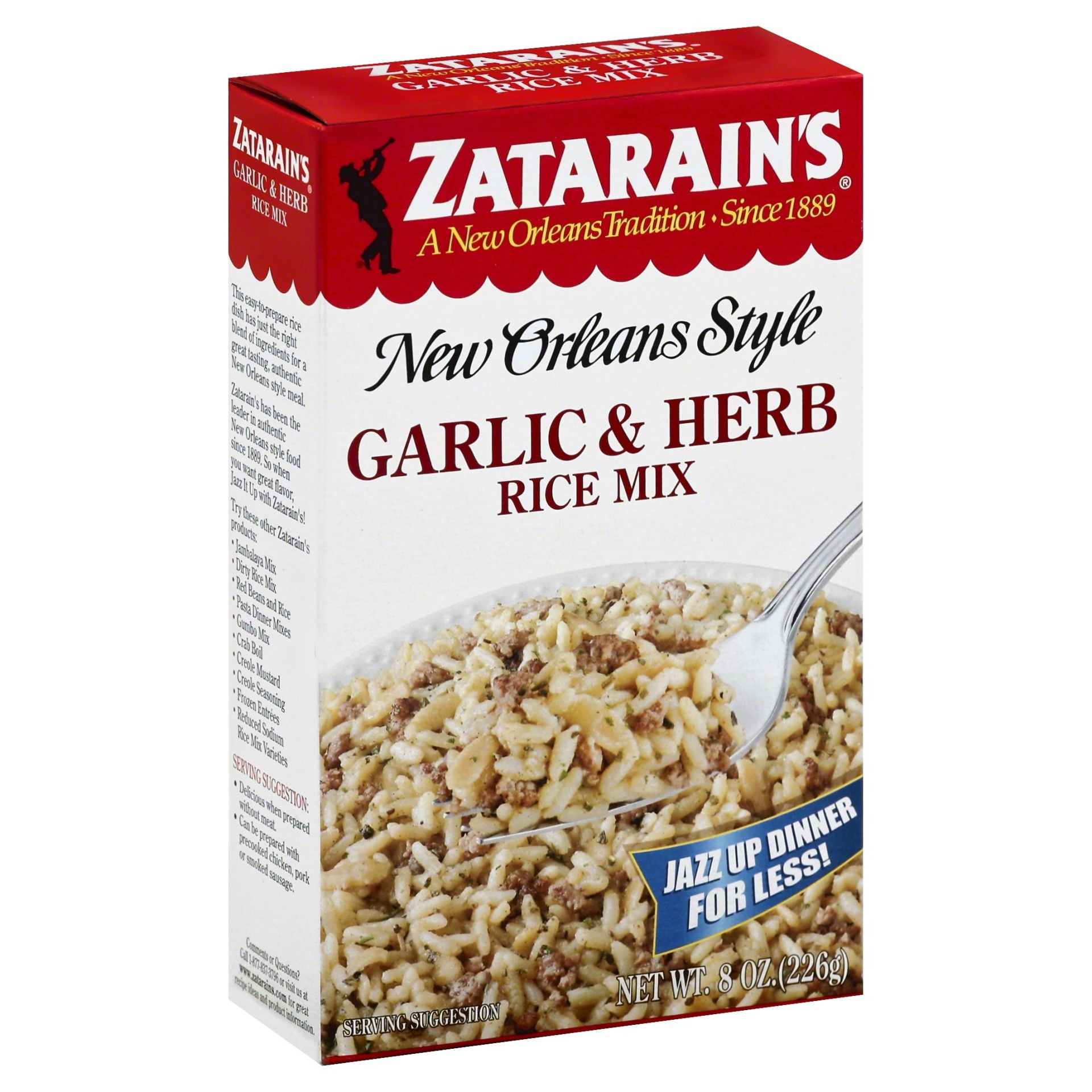 slide 1 of 1, Zatarain's Rice Mix 8 oz, 8 oz