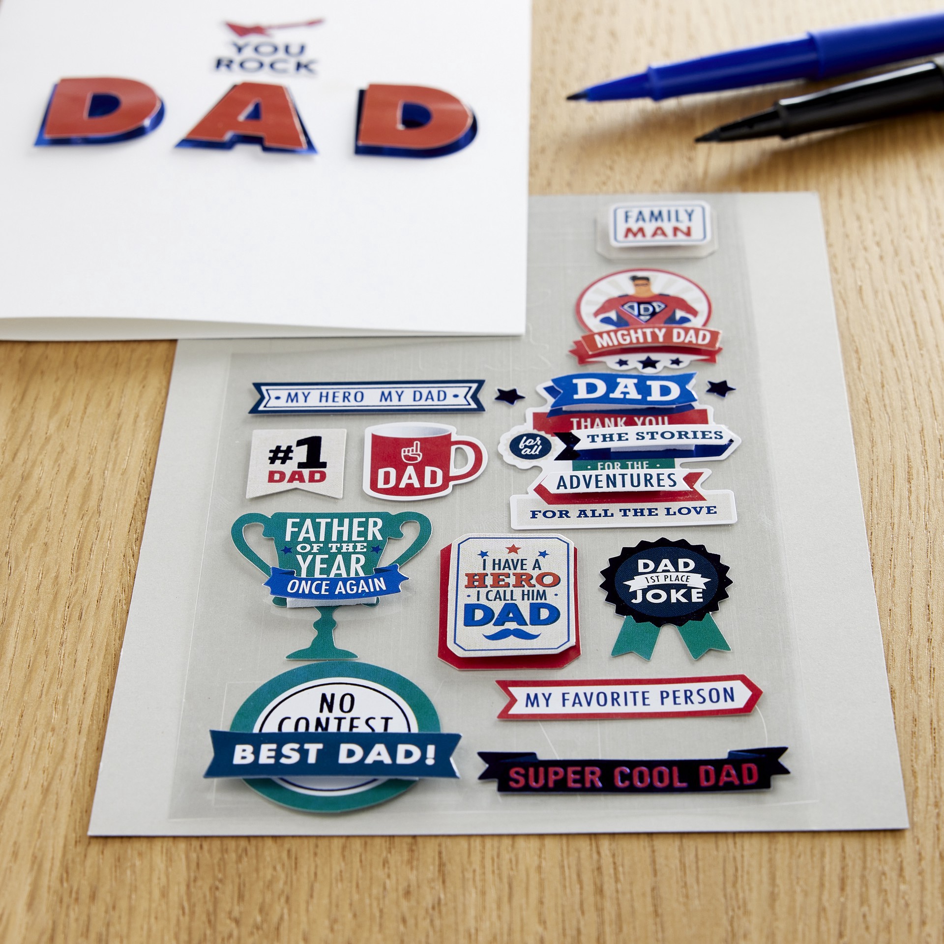 slide 4 of 4, Dad Dimensional Stickers By Recollections, 3.875 in x 7 in
