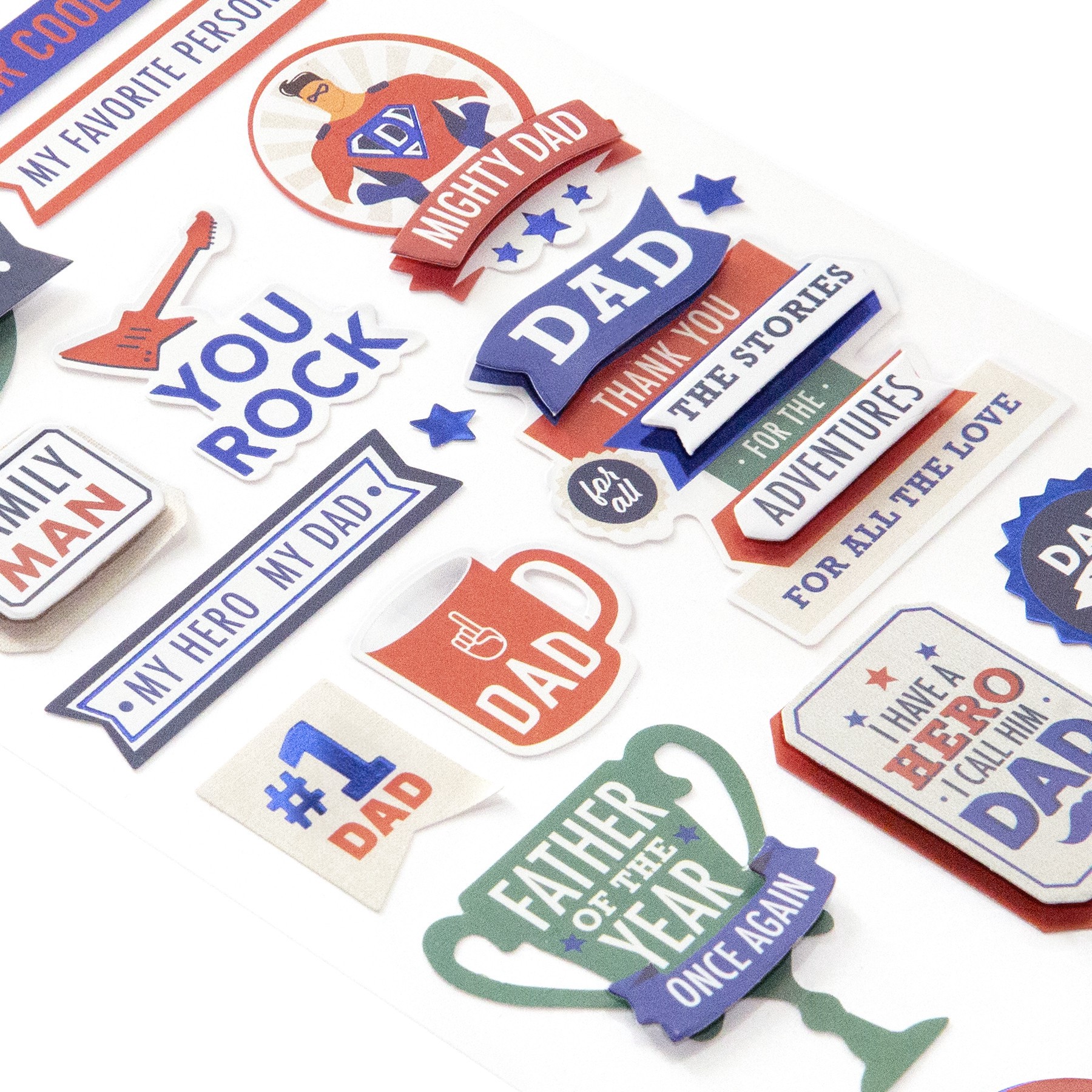 slide 2 of 4, Dad Dimensional Stickers By Recollections, 3.875 in x 7 in