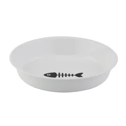Meijer Cream Fish Cat Dish