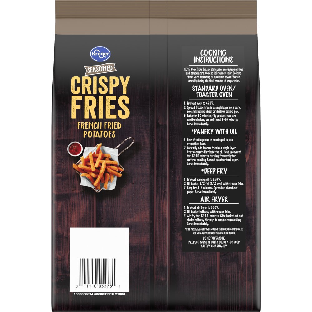 slide 4 of 4, Kroger Seasoned Crispy Fries, 24 oz