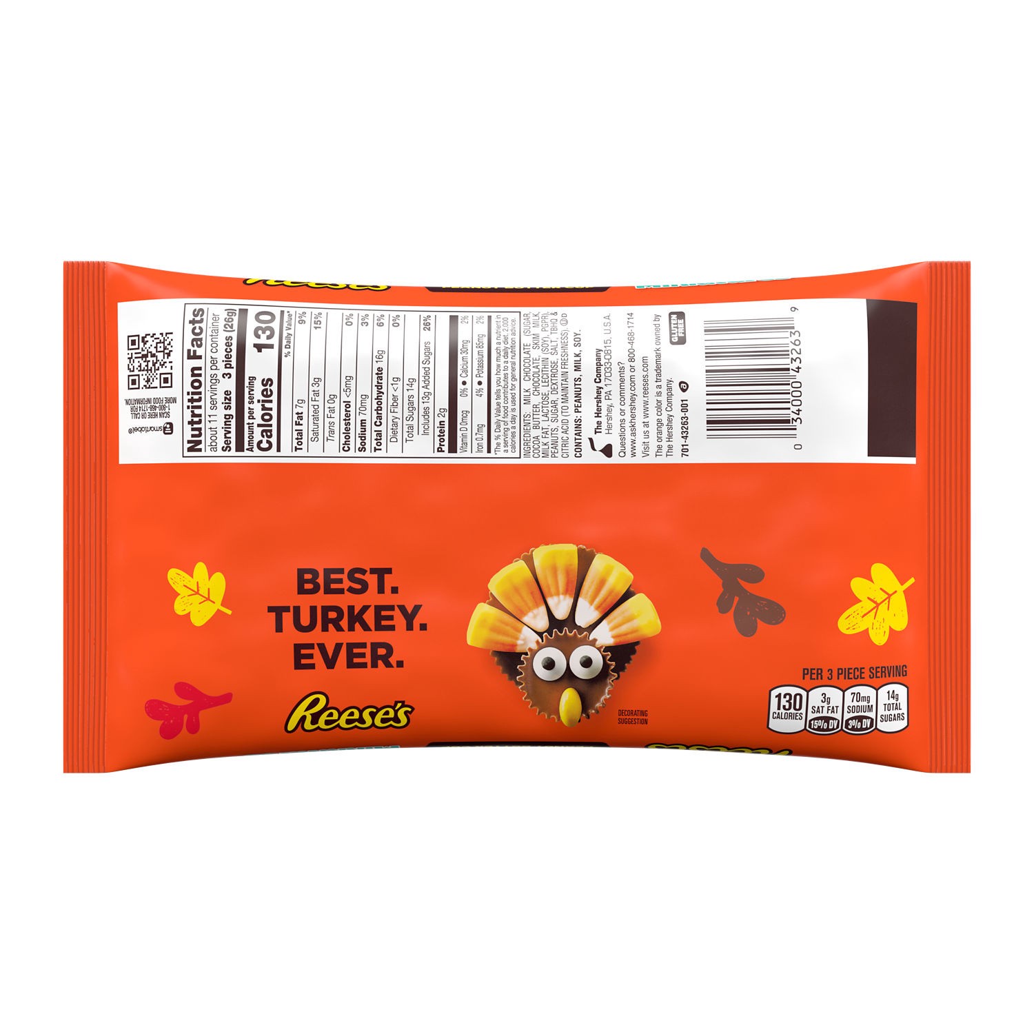 slide 2 of 8, Reese's Miniatures Milk Chocolate Peanut Butter Cups, Halloween Candy Bag, 9.92 oz, 9.92 oz