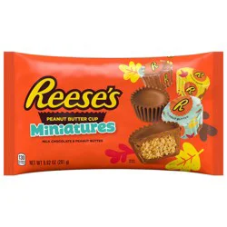 Reese's Miniatures Milk Chocolate Peanut Butter Cups, Halloween Candy Bag, 9.92 oz