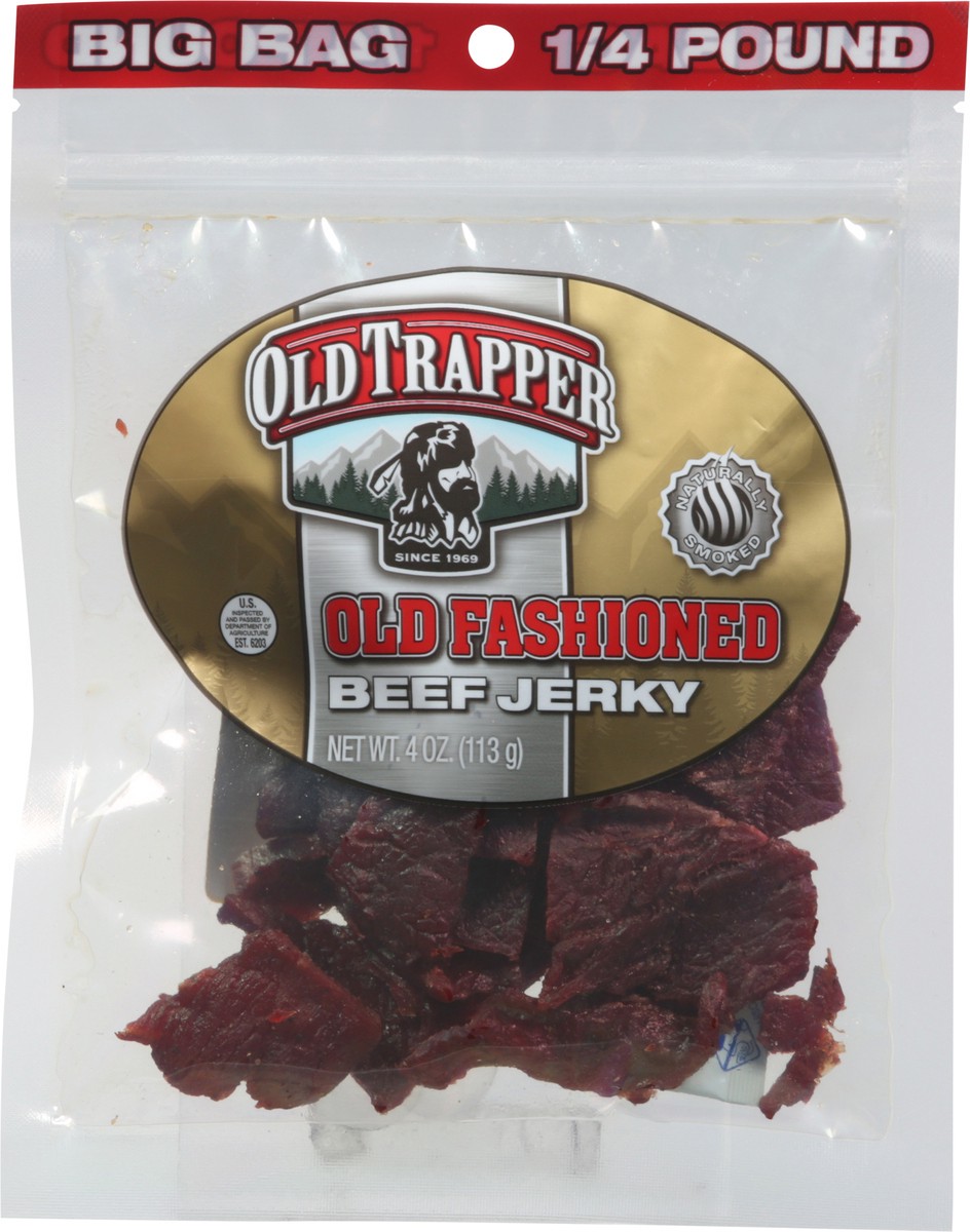 slide 7 of 14, Old Trapper Old Fashioned Beef Jerky Big Bag 4 oz, 4 oz