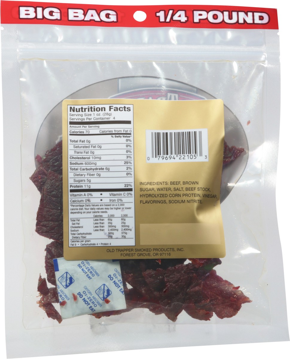 slide 6 of 14, Old Trapper Old Fashioned Beef Jerky Big Bag 4 oz, 4 oz