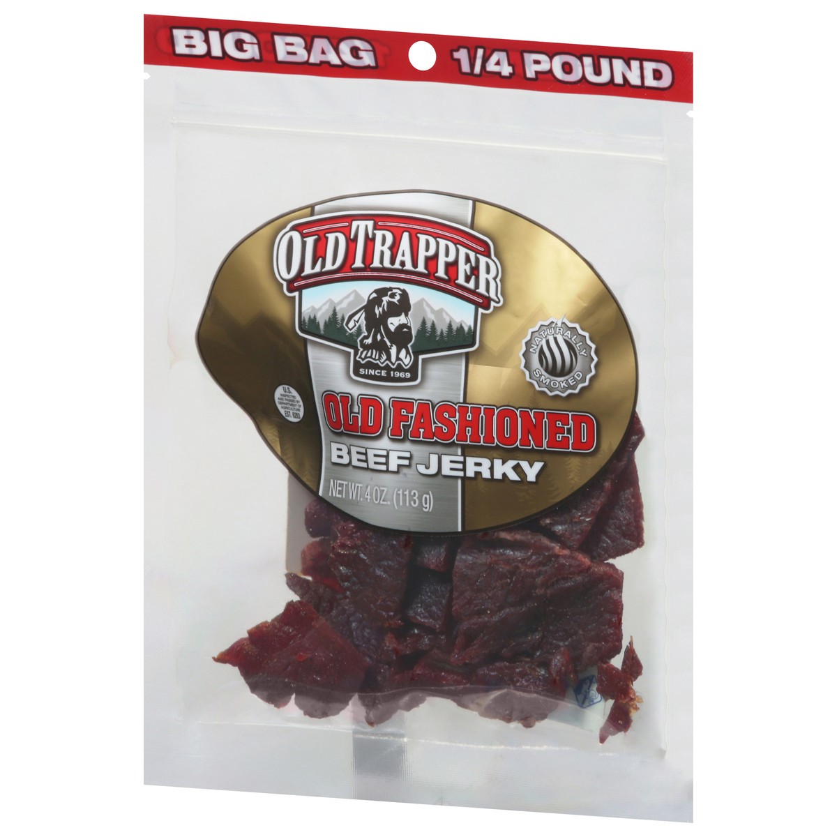 slide 14 of 14, Old Trapper Old Fashioned Beef Jerky Big Bag 4 oz, 4 oz