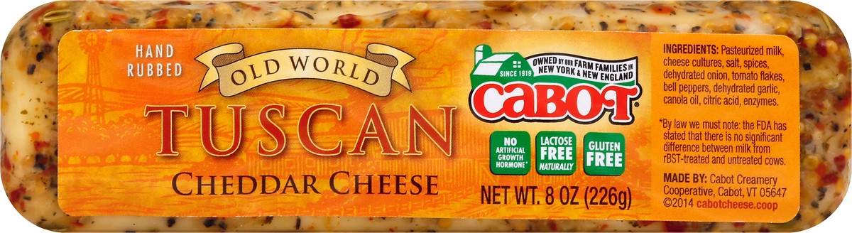 slide 2 of 2, Old World Cabot Tuscan Cheddar Cheese, 8 oz