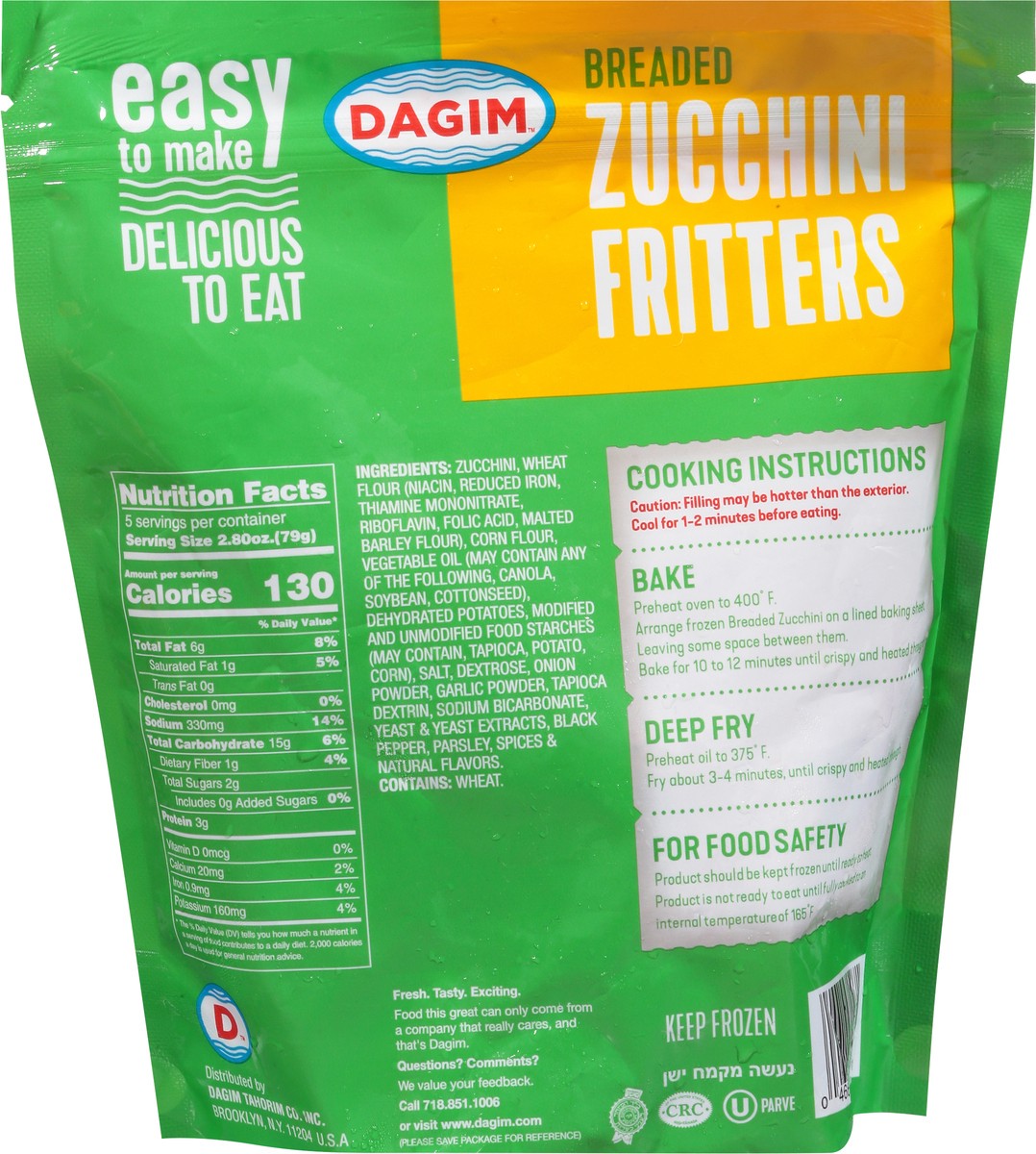 slide 6 of 9, Dagim Breaded Zucchini Fritters 14 oz, 14 oz