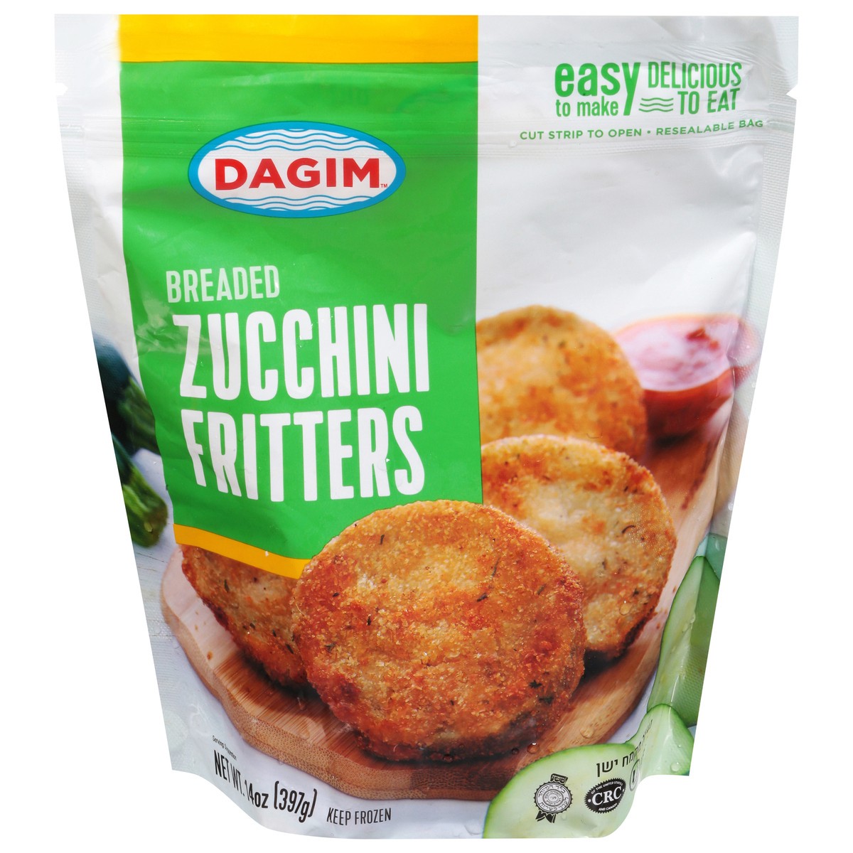 slide 1 of 9, Dagim Breaded Zucchini Fritters 14 oz, 14 oz