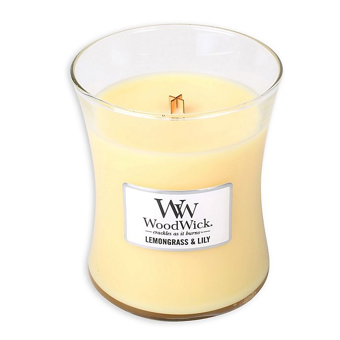 slide 1 of 1, WoodWick Medium Lemongrass & Lily Candle, 1 ct