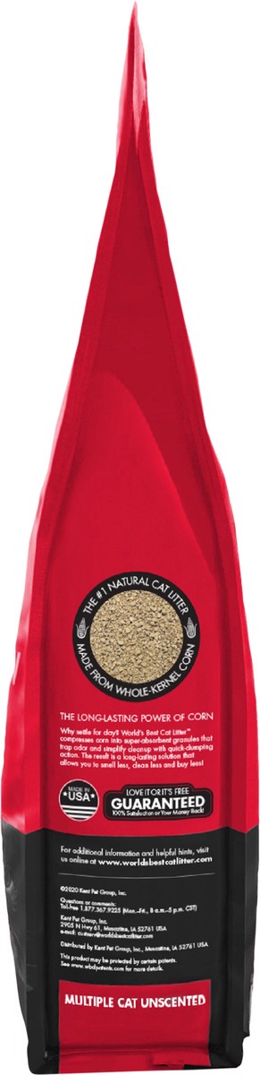 slide 4 of 6, World's Best Cat Litter Multiple Cat Unscented Clumping Formula, 8 lb